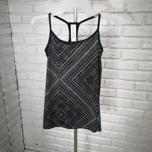 NWT Fabletics Ladies Size XXS Black & Grey Moisture Wicking Norwalk Tank Top